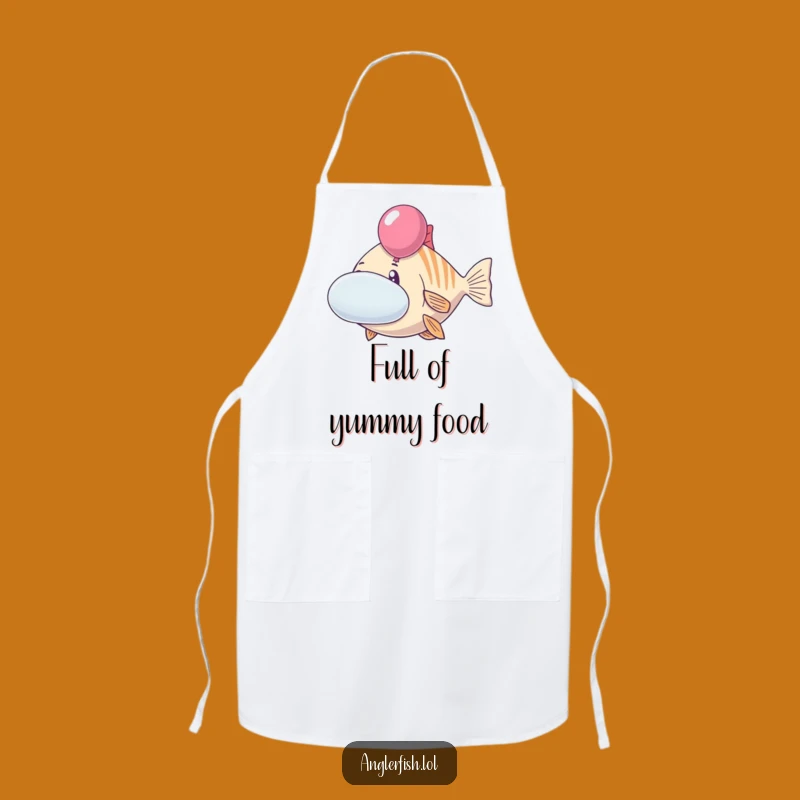 Funny Anglerfish Apron: Cheerful Balloon Cheeks – Kitchen Fun & Great Funny Gift
