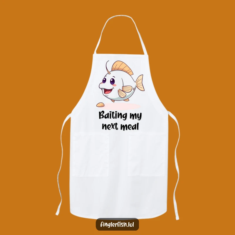 Funny Cute Anglerfish Apron: Wiggling With Excitement – Perfect Kitchen Funny Gift!