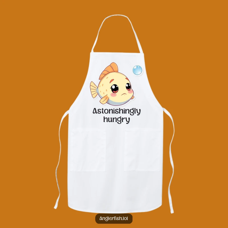 Funny Kawaii Anglerfish Apron: Amazed Chef Pal, Practical Funny Kitchen Gift