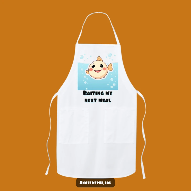 Funny Smiling Anglerfish Apron: Cook Up Smiles with this Cheerful Kitchen Accessory