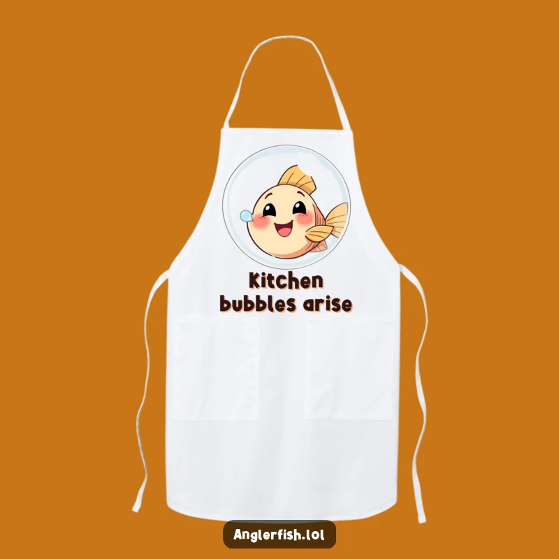 Funny Anglerfish Bubble Apron: Happy Design for Kitchen Fun