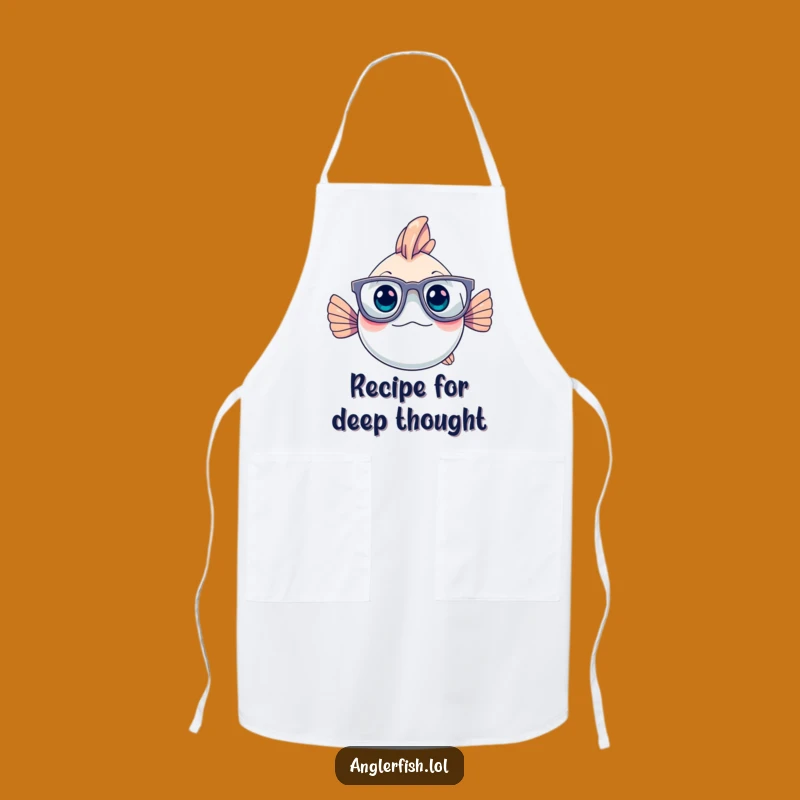 Kitchen Funny Anglerfish Apron - Smart Glasses, Humorous Gift for Aspiring Chefs