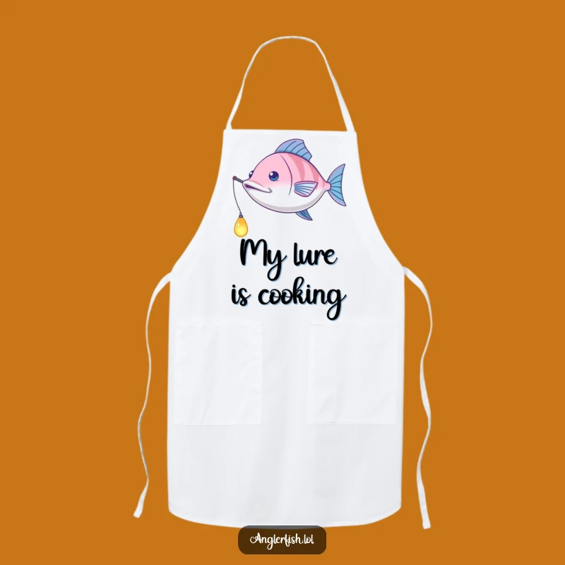 Funny Anglerfish Kitchen Apron: Playful Deep Sea Chef Gift
