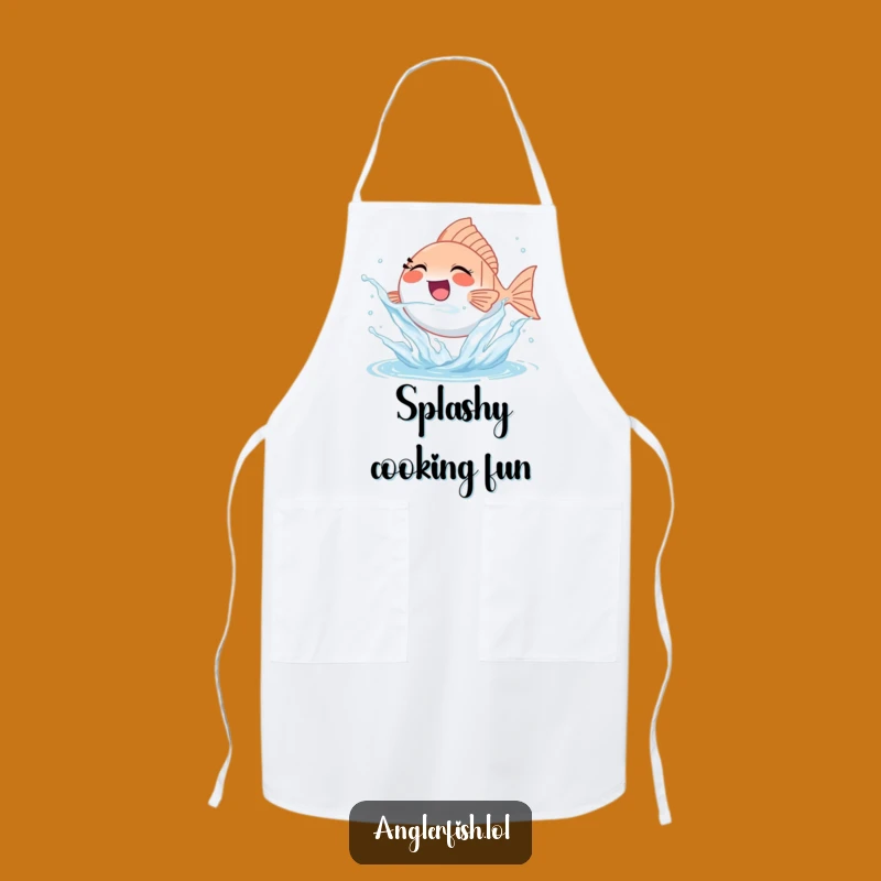 Funny Splashing Anglerfish Apron - Kitchen Joyful Splash, Ideal Funny Gift