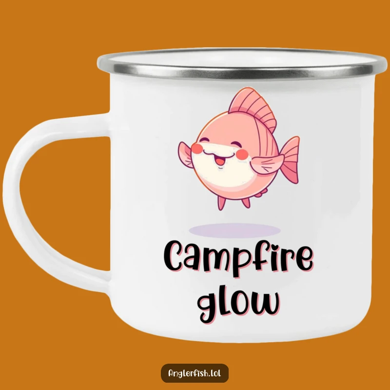 Funny Kawaii Anglerfish Dance Camping Mug: Cute & Hilarious Outdoor Gear for Enchanting Adventures!