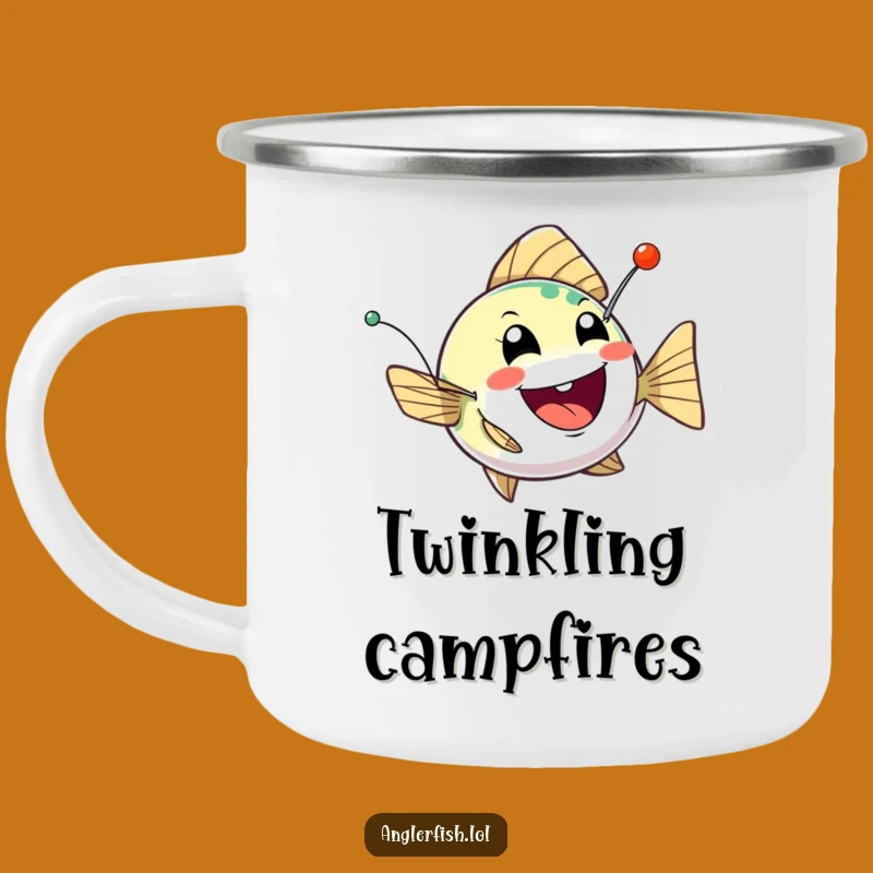 Funny Anglerfish Mischief Camping Mug: Playful Companion for Outdoor Escapades