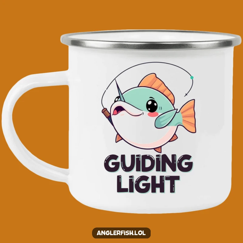 Funny Kawaii Anglerfish Camping Mug: Dramatic Explorer, Rugged Funny Gift