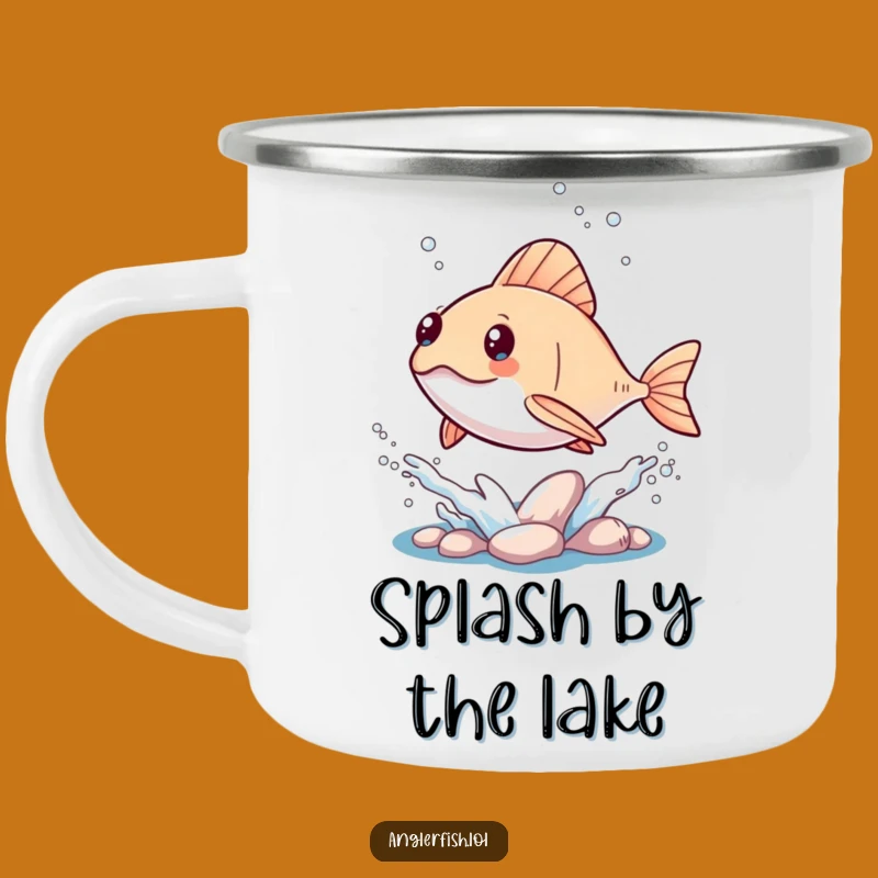 Funny Kawaii Anglerfish Splash Campfire Mug: Cute Leap Gift
