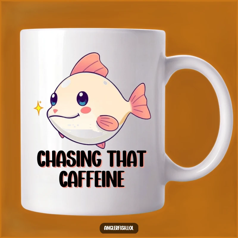 Funny Kawaii Anglerfish Mug: Chasing Spark, Playful & Funny Gift Idea