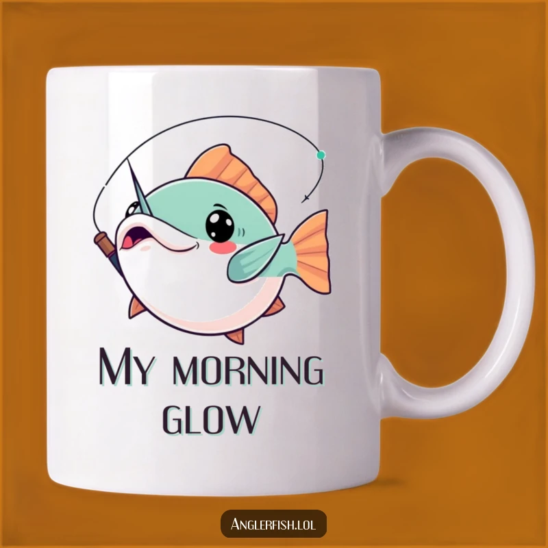 Funny Kawaii Anglerfish Mug: Dramatic Pose Hero, Epic Funny Gift