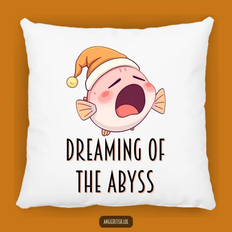 Funny Anglerfish Yawn Pillow: Cute Nightcap Character Cushion for Cozy Humor