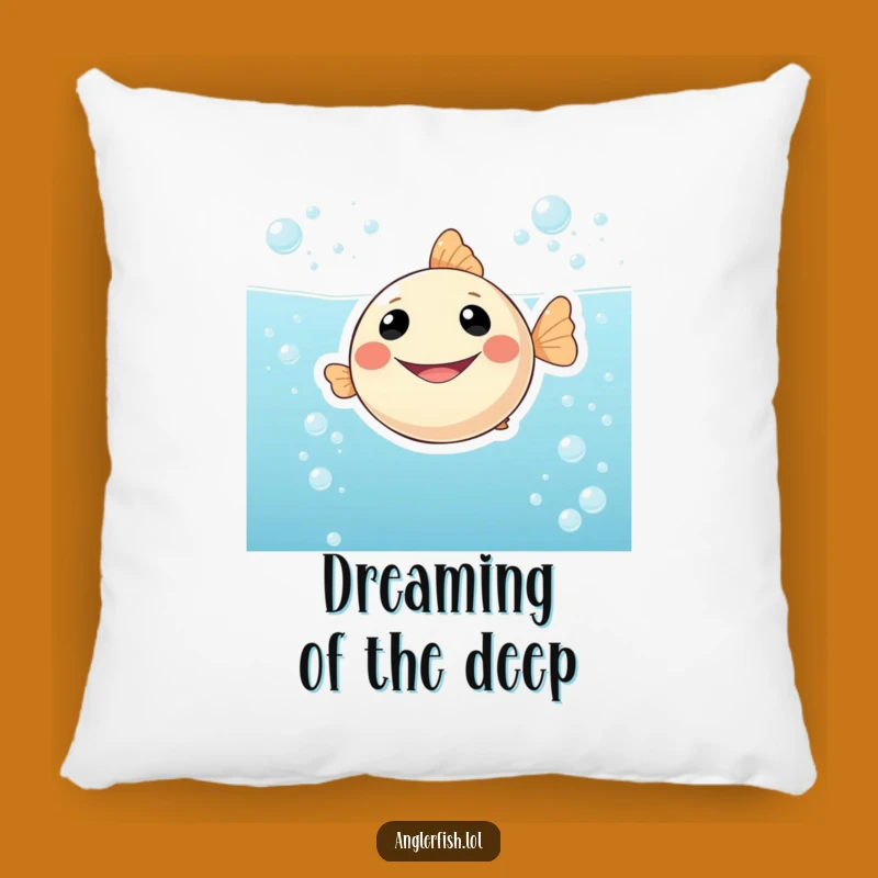 Funny Smiling Anglerfish Pillow: Cozy Comfort with a Cheerful, Bubbly Character