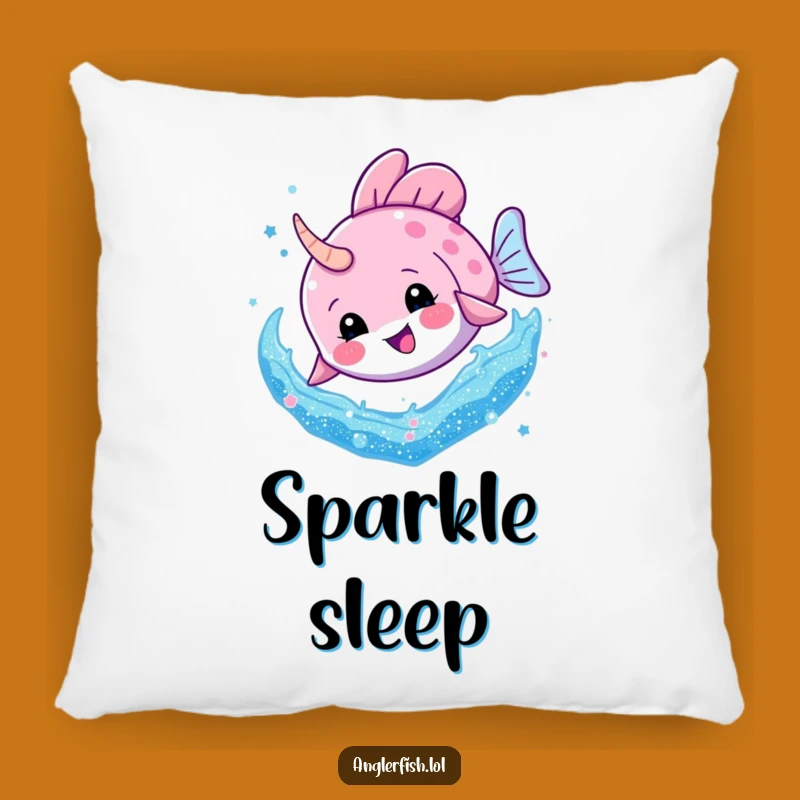 Funny Anglerfish Glitter Dive Pillow: Soft & Sparkly Hilarious Decor for a Cozy Gift!