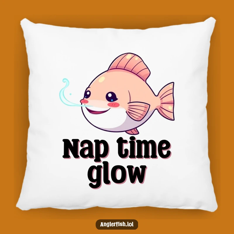 Funny Kawaii Anglerfish Pillow, Cozy Glowing Lure, Comfy Humorous Gift