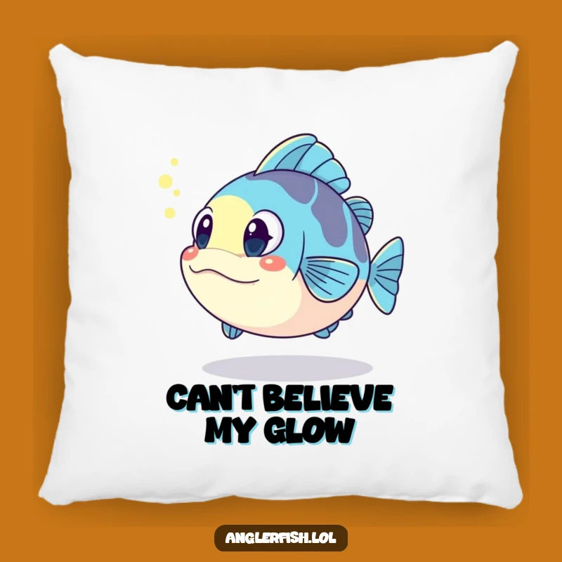 Funny Kawaii Anglerfish Pillow: Surprised by Reflection, Comfy Funny Gift