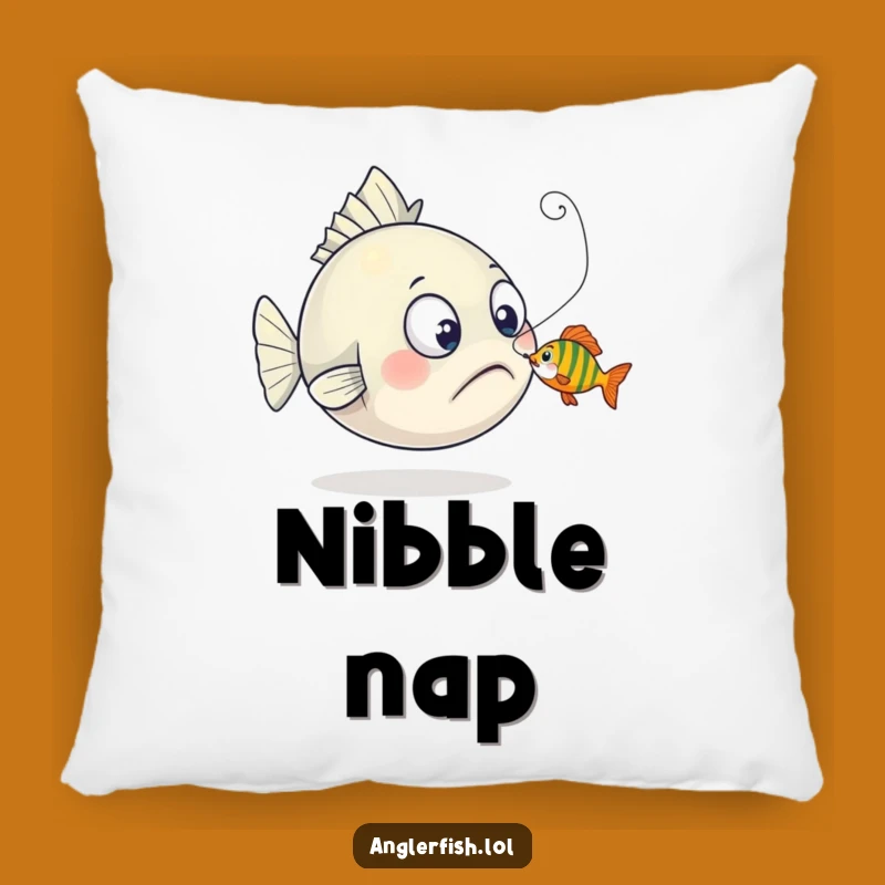 Funny Anglerfish Nibbled Lure Pillow: Soft Surprised Deep Sea Cushion - Comfy Funny Gift
