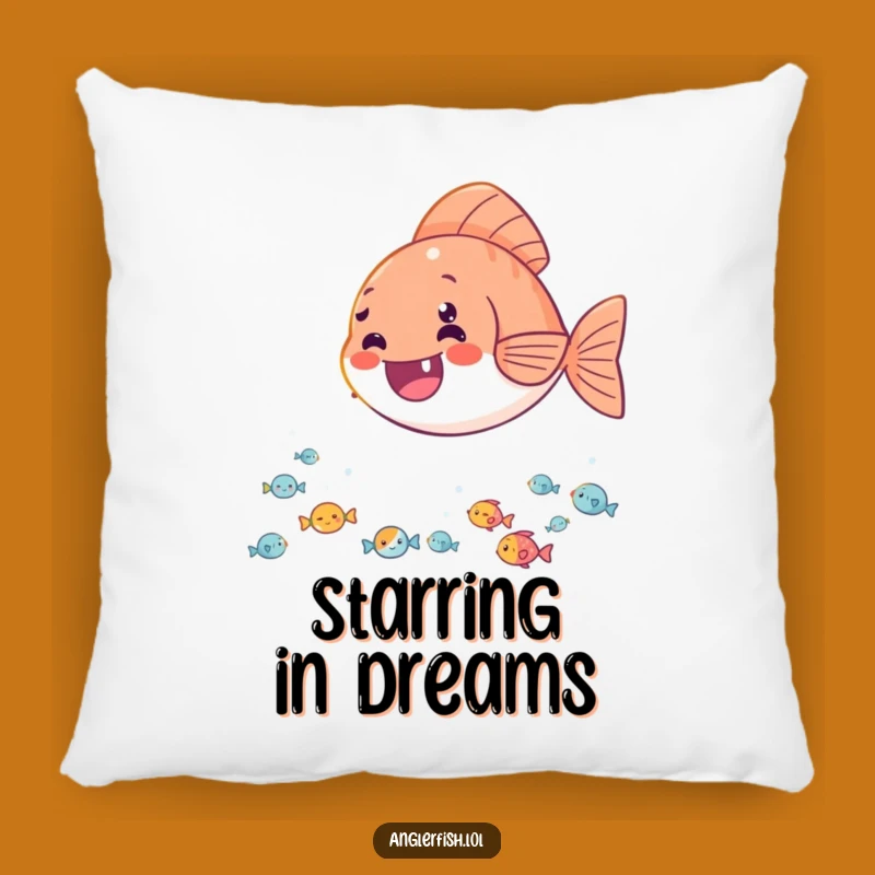 Funny Delighted Anglerfish Pillow: Cozy Comfort Spreading Deep Sea Happiness