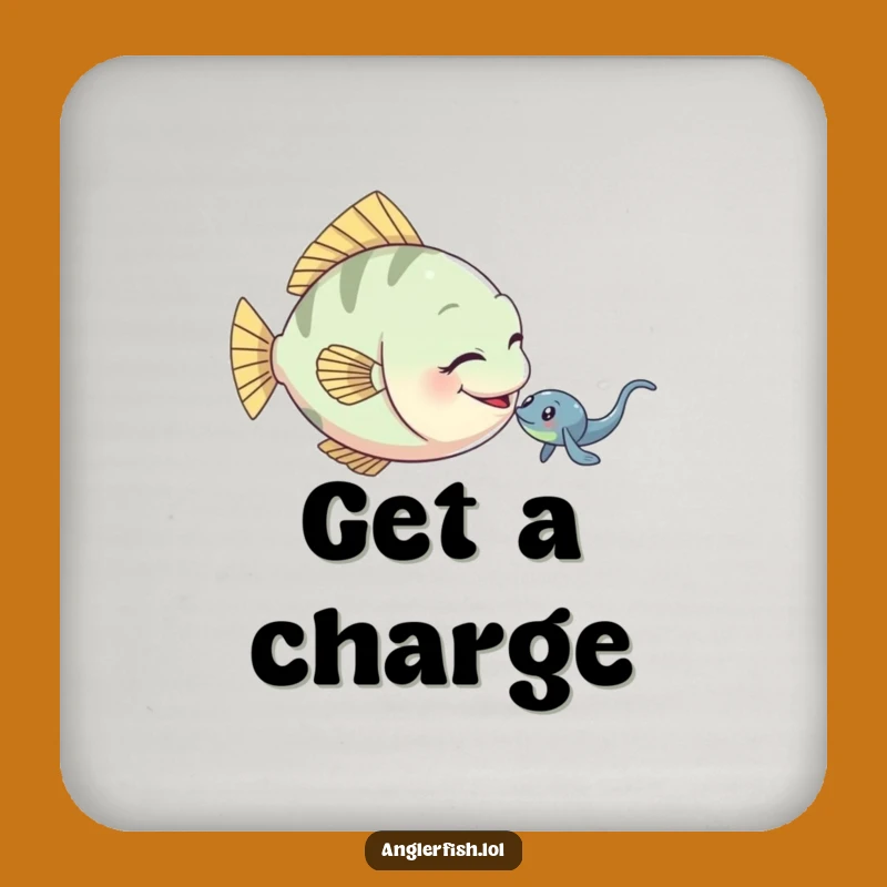Funny Anglerfish Coaster: Playful Tease Protection, Great Gift