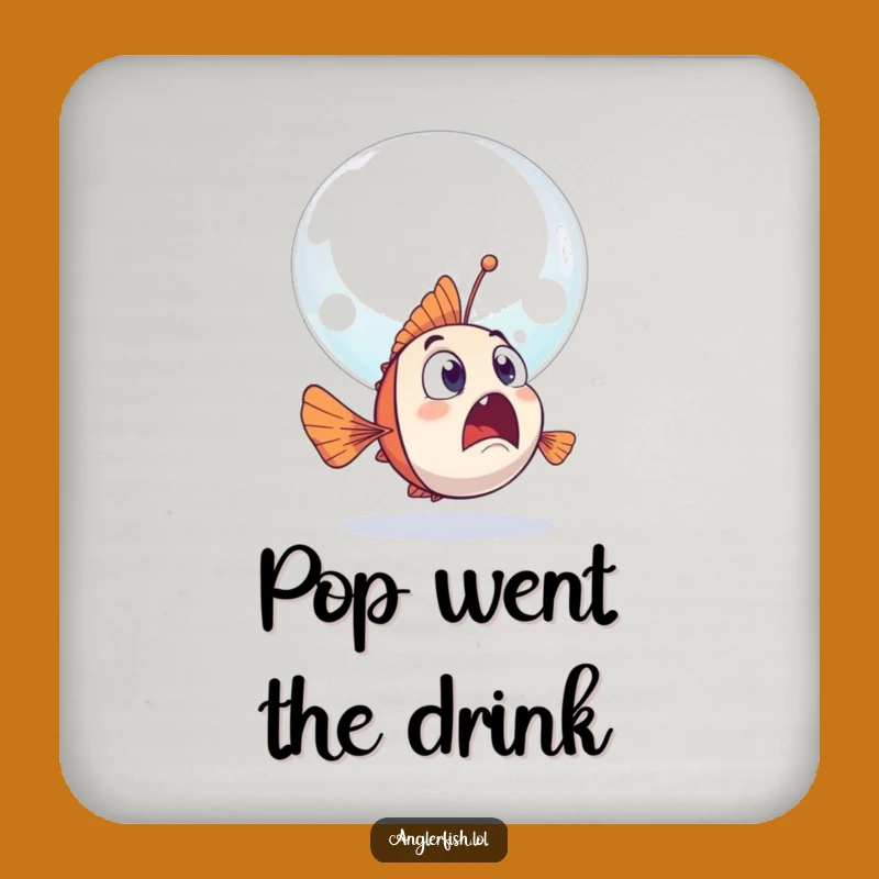 Funny Anglerfish Coaster: Surprise Bubble Protection, Great Gift