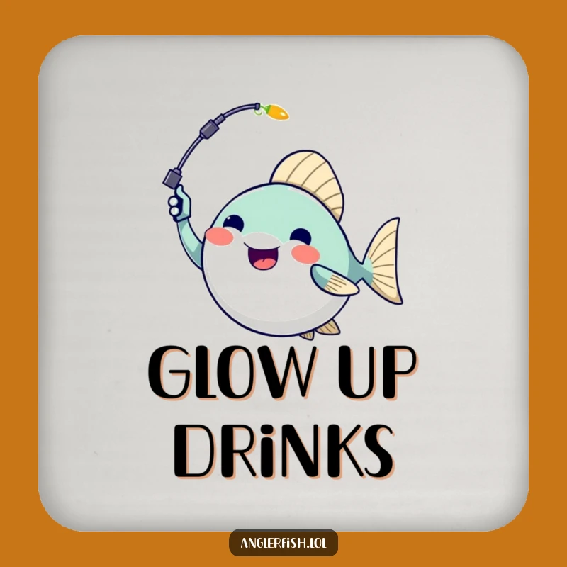 Funny Anglerfish Drink Coaster - Waving Lure Protection, Unique Funny Gift