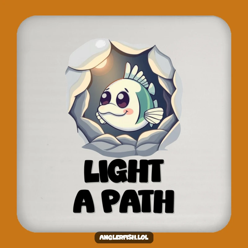 Funny Anglerfish Cave Coaster: Curious Light Design for Table Protection