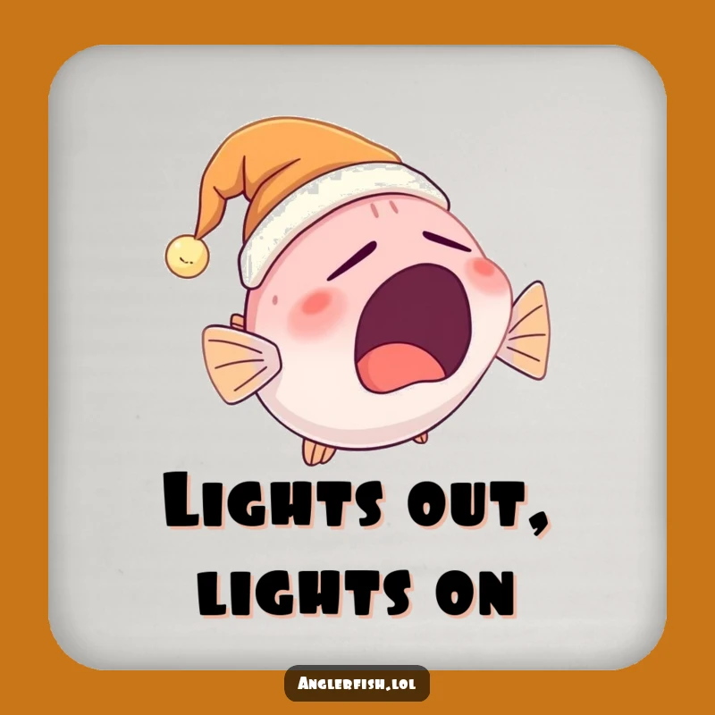 Funny Anglerfish Yawning Coaster: Cute Nightcap Design to Protect Surfaces