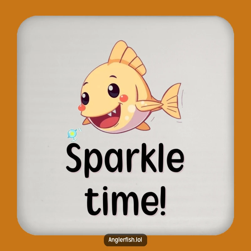 Funny Anglerfish Plankton Coaster: Protect Surfaces with Underwater Fun