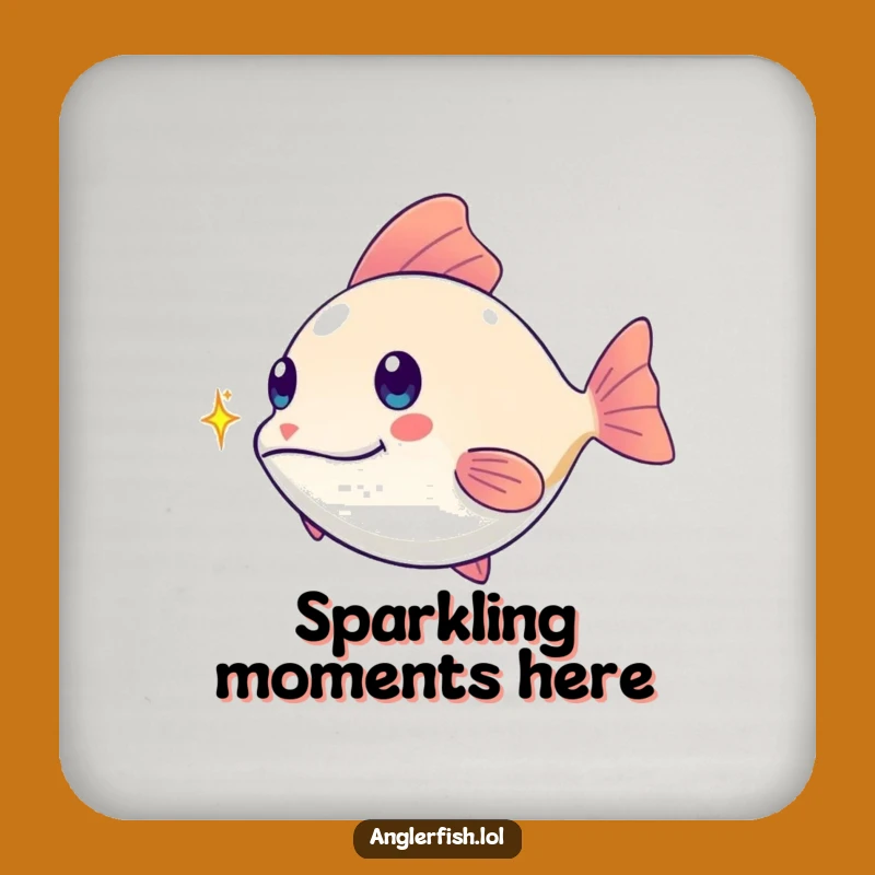 Funny Kawaii Anglerfish Coaster: Chasing Spark, Protect Surfaces Playfully