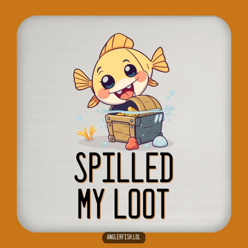 Funny Anglerfish Drink Coaster - Clumsy Trip Surprise, Unique Funny Gift