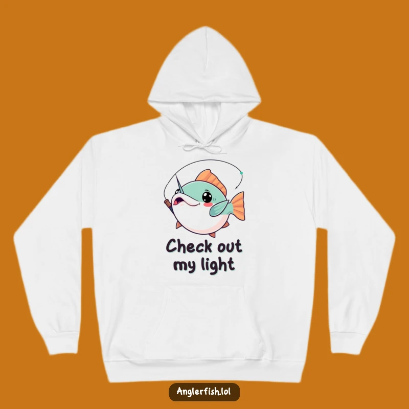Funny Kawaii Anglerfish Hoodie: Dramatic Pose Champion, Cozy Funny Gift