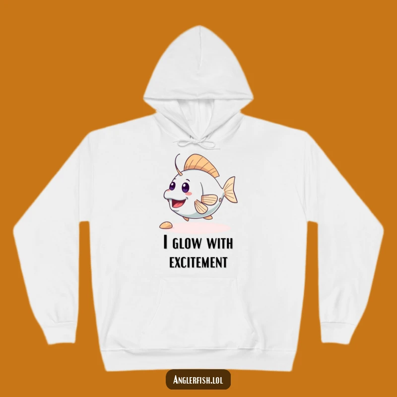 Cozy Funny Cute Anglerfish Hoodie: Wiggling Tail of Excitement, Ideal Funny Gift