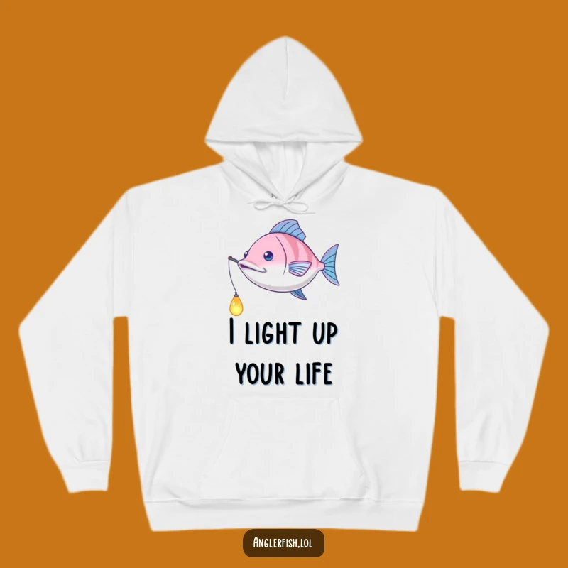 Funny Anglerfish Light Pendulum Hoodie: Cozy Deep Sea Fisherman Gift