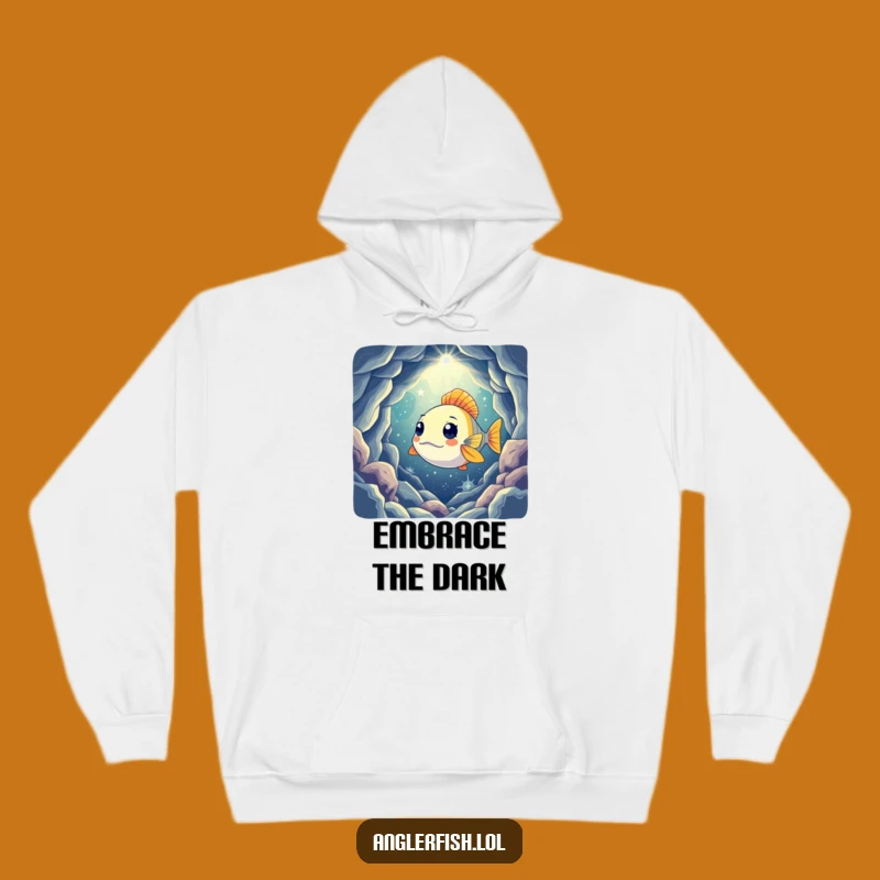 Funny Curious Anglerfish Hoodie: Cozy and Humorous Deep Sea Adventure Wear
