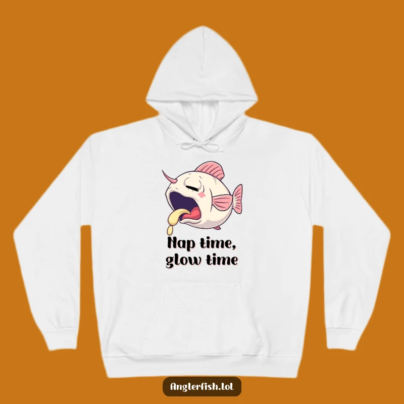 Funny Sleepy Anglerfish Hoodie: Cozy Comfort for Deep Sea Dreams