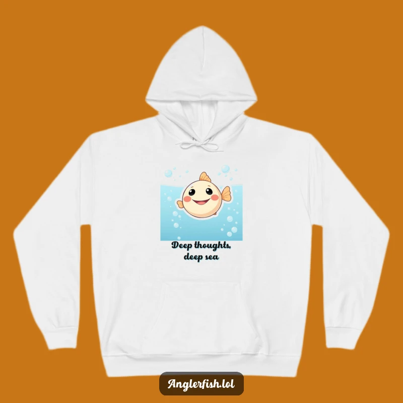 Funny Smiling Anglerfish Hoodie: Cozy Up with this Cheerful, Water-Loving Character