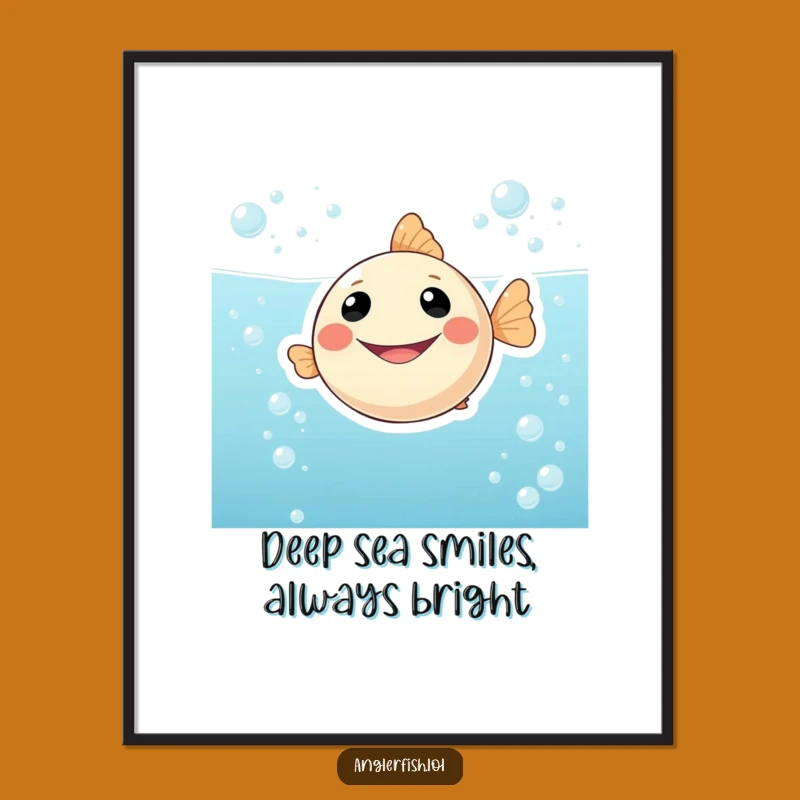 Funny Free Printable Anglerfish Wall Art: Downloadable Ocean Decor for a Laugh
