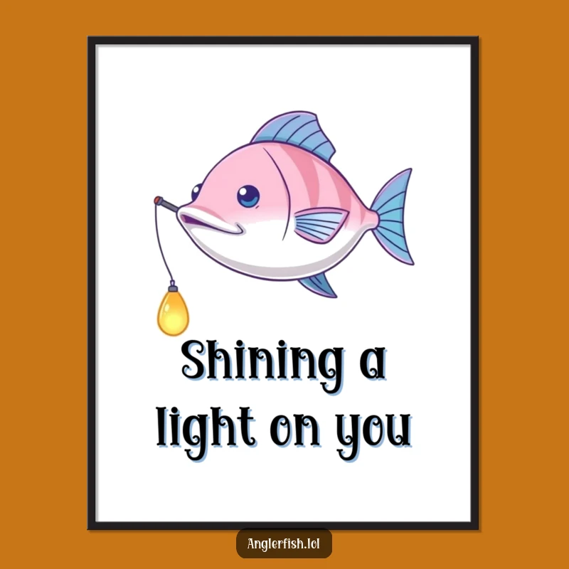 Funny Anglerfish Wall Art Free Printable: Playful Lure Downloadable Art for Laughs