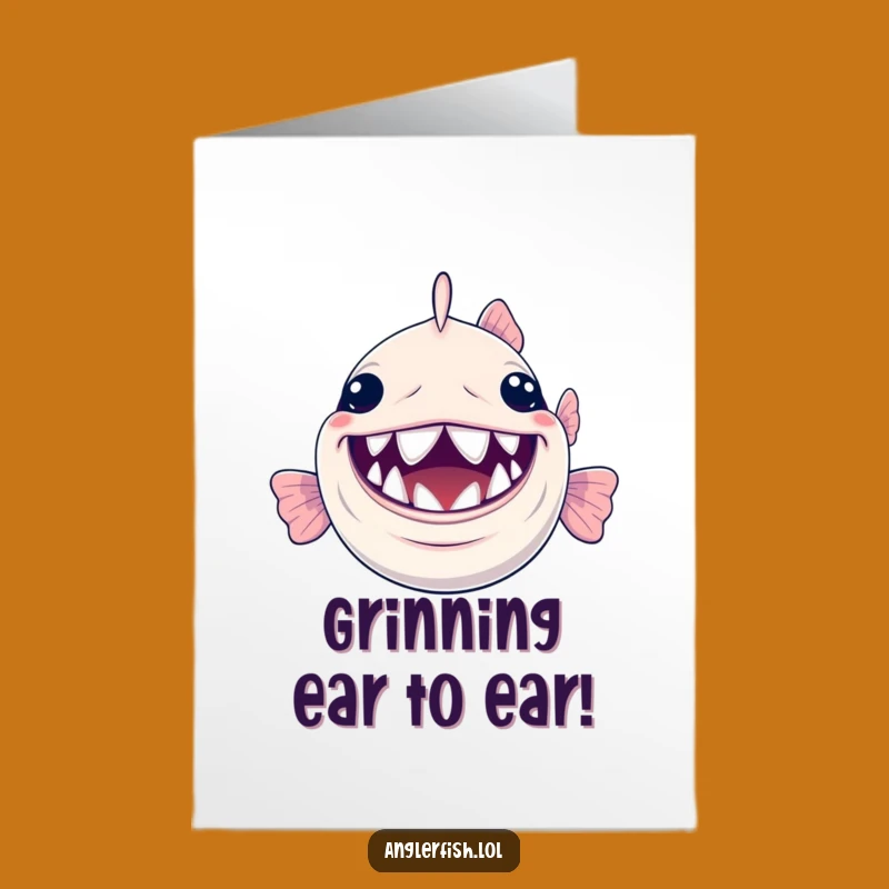 Hilarious Anglerfish Birthday Card Free Printable: Big Smile Tiny Teeth Downloadable Fun
