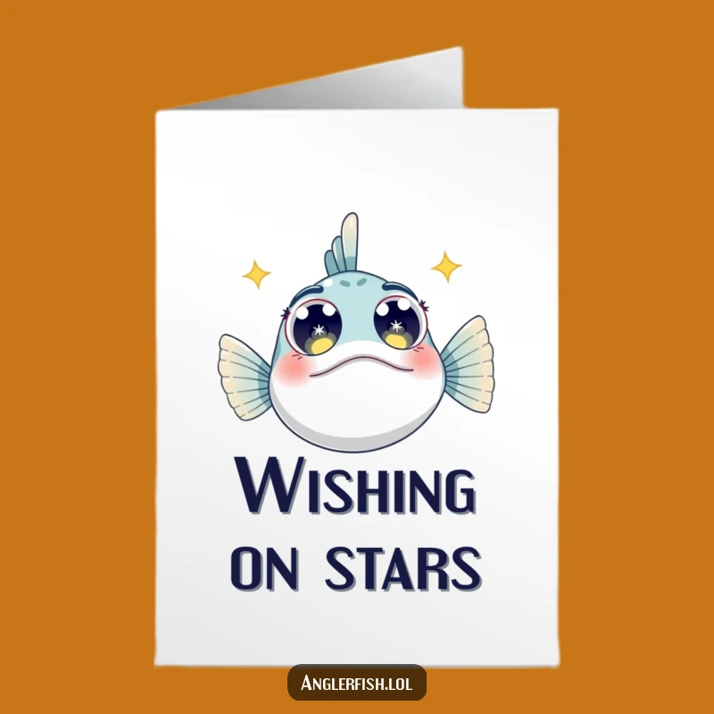 Wonderland Anglerfish Birthday Card Free Printable: Starry Eyes Downloadable Fun