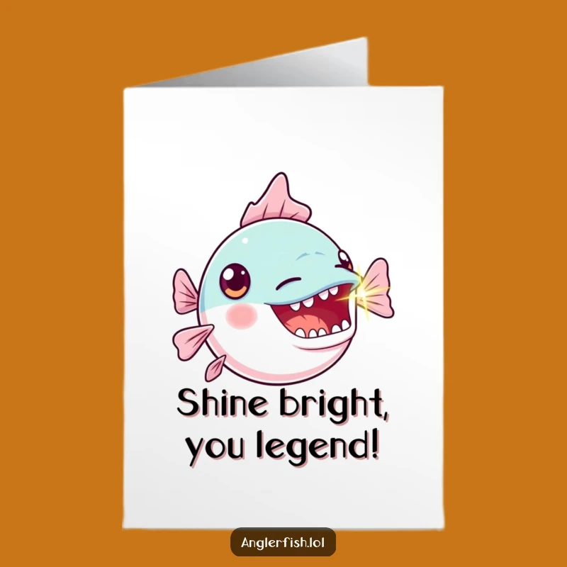 Free Printable Kawaii Anglerfish Congrats Card - Astonishing Downloadable Gift