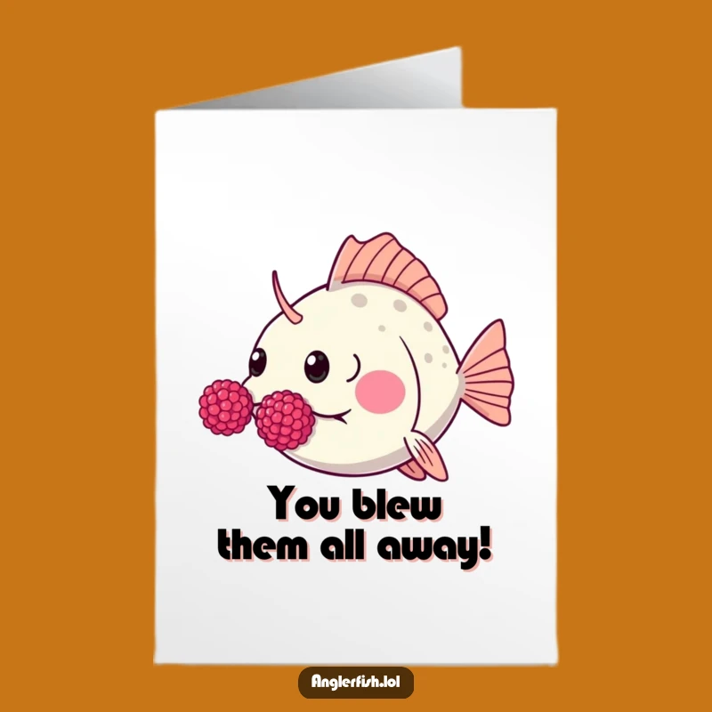 Free Printable Congrats Card: Anglerfish's Raspberry Blow