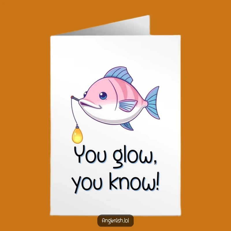 Free Printable Anglerfish Congratulations Card: Hilarious Deep Sea Success Downloadable