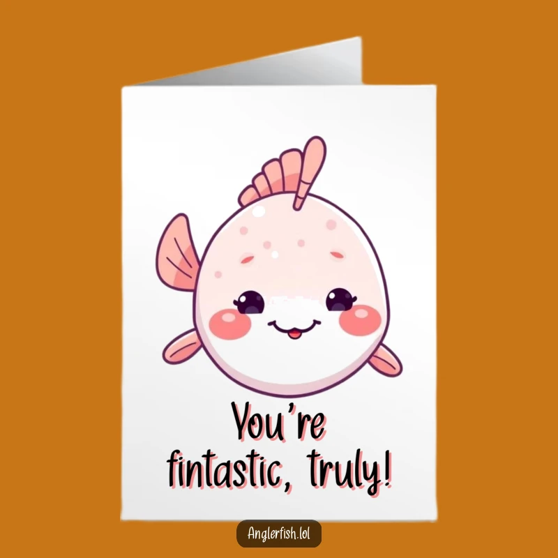 Free Printable Kawaii Anglerfish Congrats Card - Gentle Downloadable Gift