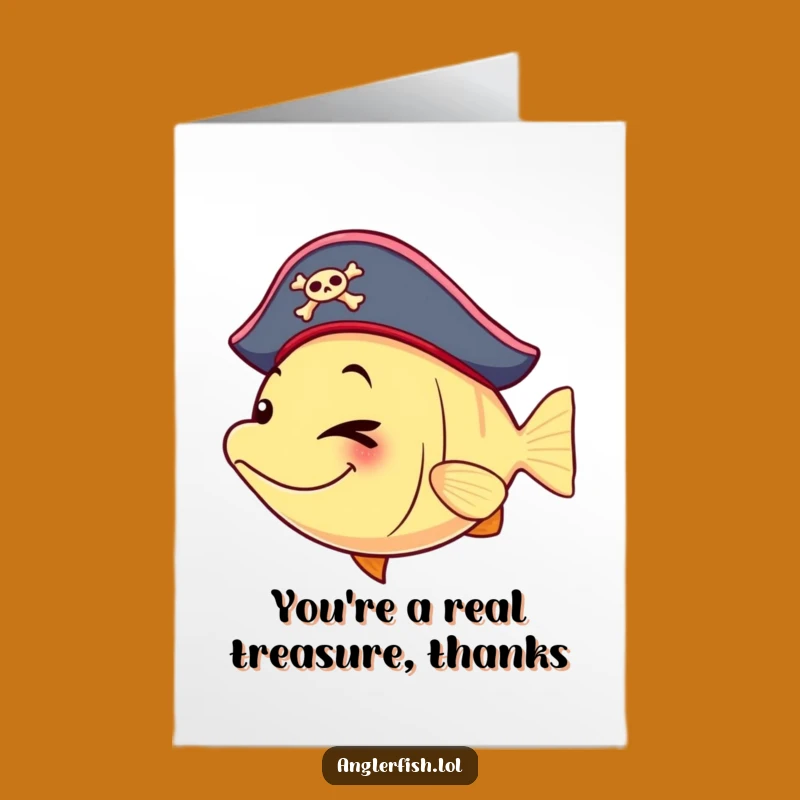 Free Printable Thank You Card: Pirate Anglerfish's Cheeky Thanks