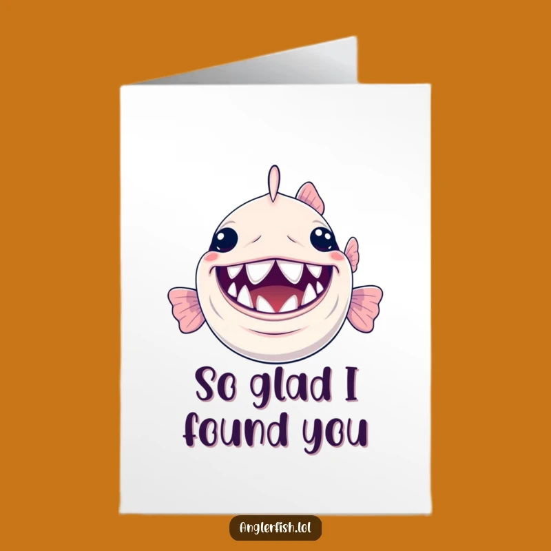 Funny Anglerfish Thank You Card Free Printable: Grateful Smile Downloadable