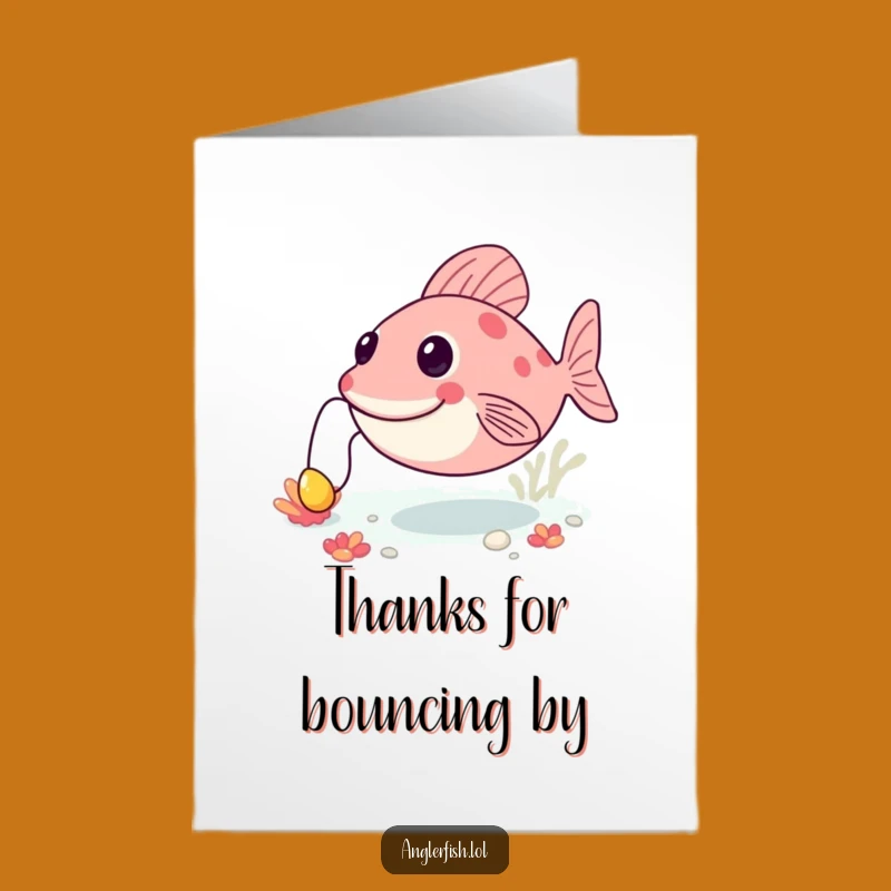 Free Printable Funny Anglerfish Thank You Card - Bouncing Lure Gratitude Downloadable