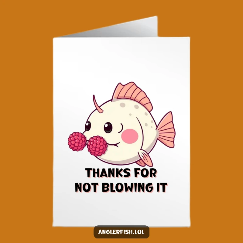 Free Printable Thank You Card: Anglerfish's Cheeky Thanks
