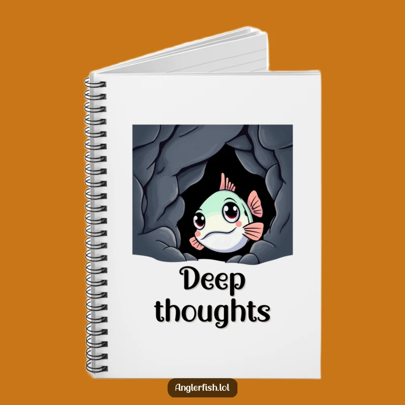 Funny Anglerfish Cave Peek Notebook: Deep Sea Creature Journal - Great Funny Gift for Writers