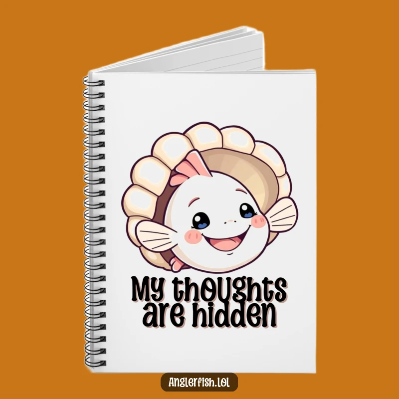 Funny Anglerfish Notebook: Playful Seashell Peek Design – Essential Funny Gift for Notes