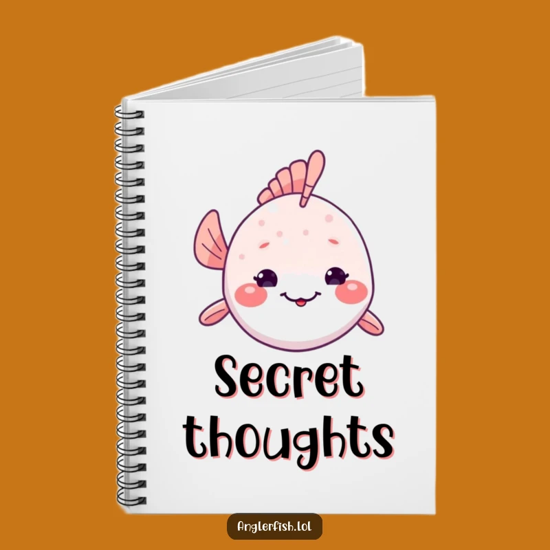 Funny Kawaii Anglerfish Notebook: Shy Thoughts, Inspiring Funny Gift Journal